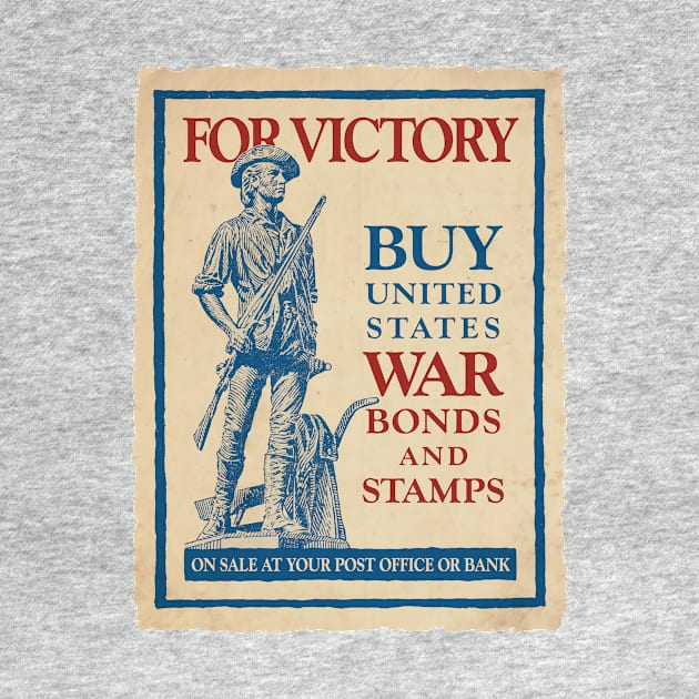 WWII Vintage Style Buy US War Bonds for Victory by MatchbookGraphics